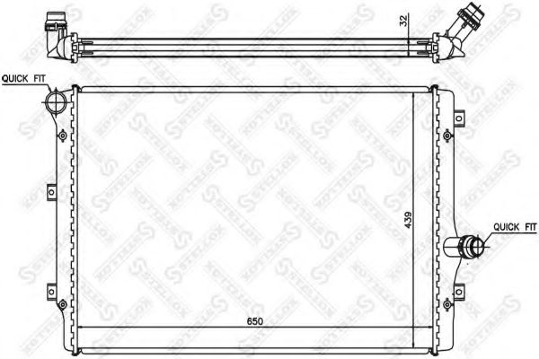 STELLOX 10-25206-SX Радиатор, охлаждение двигателя для VOLKSWAGEN GOLF VI (Фольксваген Гольф 6) STELLOX 10-25206-SX Радиатор, охлаждение двигателя для VOLKSWAGEN GOLF VI (Фольксваген Гольф 6)