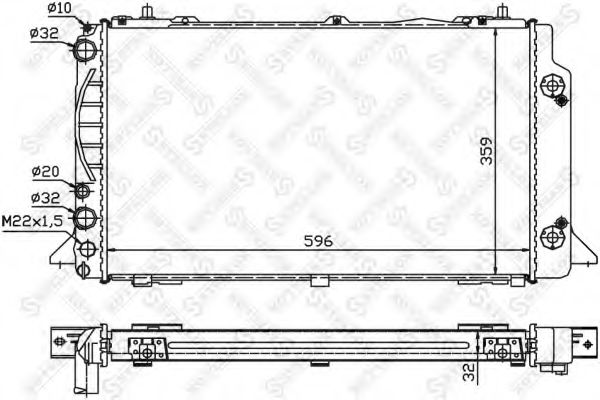 STELLOX 10-25248-SX Радиатор, охлаждение двигателя для AUDI 90 (Ауди 90) STELLOX 10-25248-SX Радиатор, охлаждение двигателя для AUDI 90 (Ауди 90)