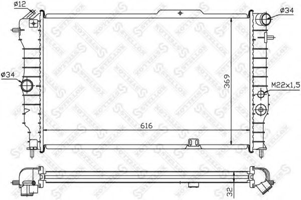 STELLOX 10-25251-SX Радиатор, охлаждение двигателя для OPEL (Опель) STELLOX 10-25251-SX Радиатор, охлаждение двигателя для OPEL (Опель)