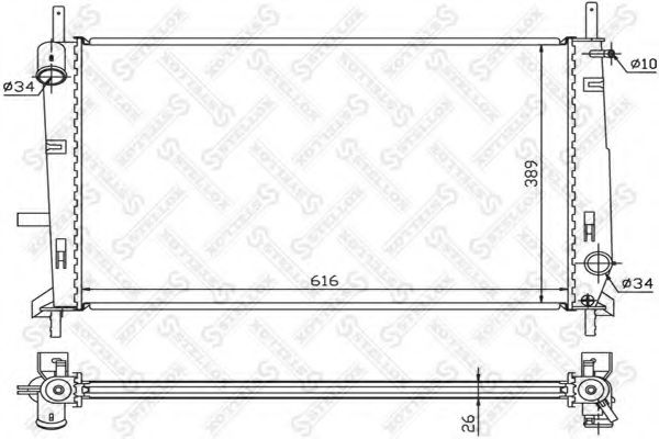 STELLOX 10-25291-SX Радиатор, охлаждение двигателя для FORD MONDEO (Форд Мондэо) STELLOX 10-25291-SX Радиатор, охлаждение двигателя для FORD MONDEO (Форд Мондэо)