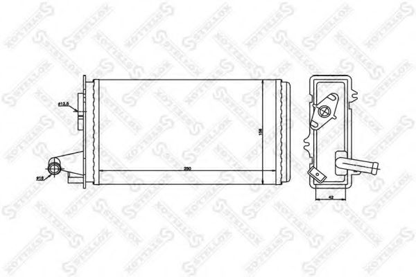 STELLOX 10-35006-SX Теплообменник, отопление салона для FIAT TEMPRA (Фиат Тэмпра) STELLOX 10-35006-SX Теплообменник, отопление салона для FIAT TEMPRA (Фиат Тэмпра)