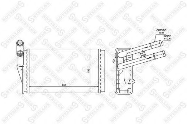 STELLOX 10-35021-SX Теплообменник, отопление салона для AUDI 90 (Ауди 90) STELLOX 10-35021-SX Теплообменник, отопление салона для AUDI 90 (Ауди 90)