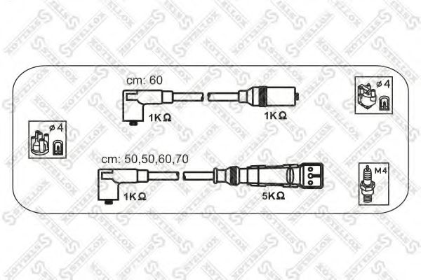STELLOX 10-38096-SX Комплект проводов зажигания для VOLKSWAGEN JETTA II (Фольксваген Жэтта 2) STELLOX 10-38096-SX Комплект проводов зажигания для VOLKSWAGEN JETTA II (Фольксваген Жэтта 2)