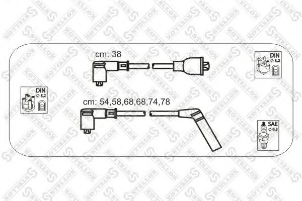 STELLOX 10-38492-SX Комплект проводов зажигания для MITSUBISHI SIGMA (Митсубиши/митсубиси Сигма) STELLOX 10-38492-SX Комплект проводов зажигания для MITSUBISHI SIGMA (Митсубиши/митсубиси Сигма)