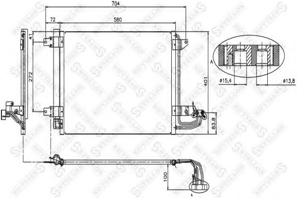 STELLOX 10-45023-SX Конденсатор, кондиционер для SEAT ALTEA (Сеат Алтэа) STELLOX 10-45023-SX Конденсатор, кондиционер для SEAT ALTEA (Сеат Алтэа)