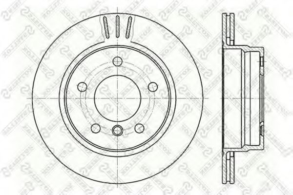 STELLOX 6020-1535V-SX Тормозной диск 