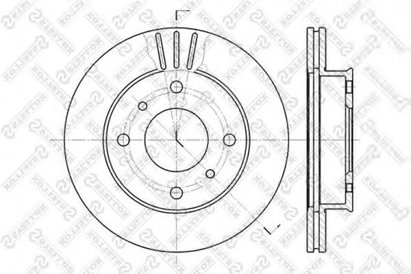 STELLOX 6020-2230V-SX Тормозной диск для NISSAN PRIMERA (Ниссан Примера) STELLOX 6020-2230V-SX Тормозной диск для NISSAN PRIMERA (Ниссан Примера)