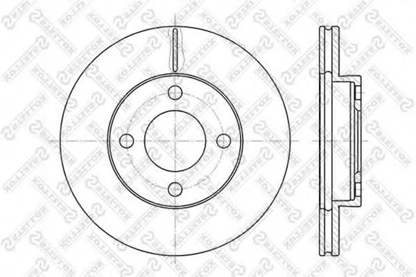 STELLOX 6020-4719V-SX Тормозной диск для AUDI 100 (Ауди 100) STELLOX 6020-4719V-SX Тормозной диск для AUDI 100 (Ауди 100)