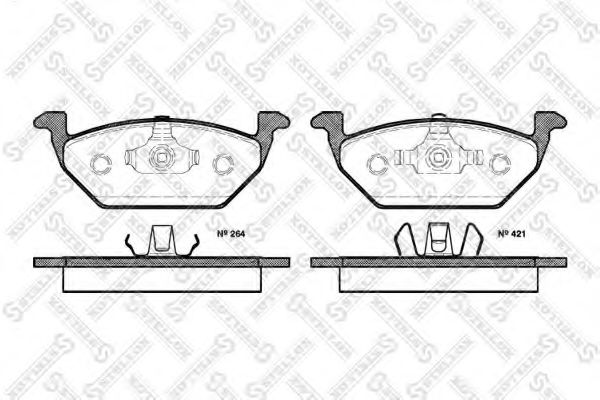 STELLOX 644 020B-SX Тормозные колодки для VOLKSWAGEN (Фольксваген) STELLOX 644 020B-SX Тормозные колодки для VOLKSWAGEN (Фольксваген)