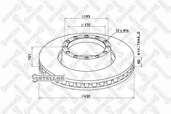 STELLOX 85-00741-SX Тормозной диск для IVECO EUROTECH MT (Ивеко Эуротэч мт) STELLOX 85-00741-SX Тормозной диск для IVECO EUROTECH MT (Ивеко Эуротэч мт)
