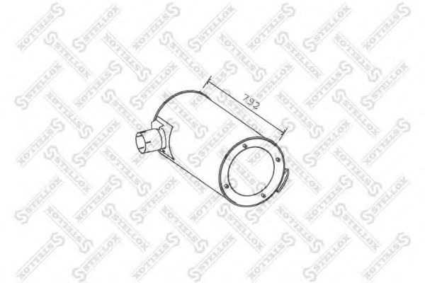 STELLOX 82-03079-SX Средний конечный глушитель ОГ 