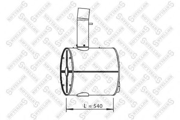 STELLOX 82-03085-SX Средний конечный глушитель ОГ для DAF 95 XF (Даф 95 xф) STELLOX 82-03085-SX Средний конечный глушитель ОГ для DAF 95 XF (Даф 95 xф)