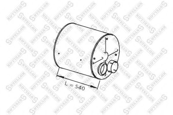 STELLOX 82-03087-SX Средний конечный глушитель ОГ для DAF CF 75 (Даф Cф 75) STELLOX 82-03087-SX Средний конечный глушитель ОГ для DAF CF 75 (Даф Cф 75)