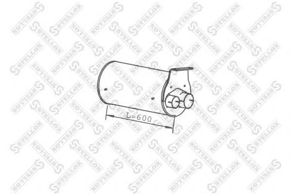 STELLOX 82-03091-SX Средний конечный глушитель ОГ 