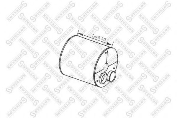 STELLOX 82-03093-SX Средний конечный глушитель ОГ для DAF CF 65 (Даф Cф 65) STELLOX 82-03093-SX Средний конечный глушитель ОГ для DAF CF 65 (Даф Cф 65)