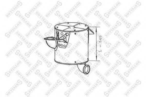 STELLOX 82-03107-SX Средний конечный глушитель ОГ для DAF CF 75 (Даф Cф 75) STELLOX 82-03107-SX Средний конечный глушитель ОГ для DAF CF 75 (Даф Cф 75)