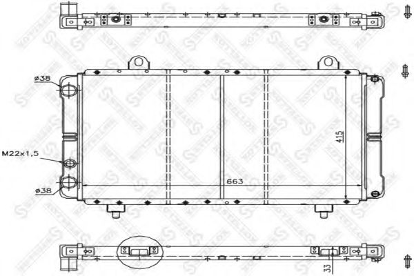 STELLOX 10-25228-SX Радиатор, охлаждение двигателя для PEUGEOT (Пежо) STELLOX 10-25228-SX Радиатор, охлаждение двигателя для PEUGEOT (Пежо)