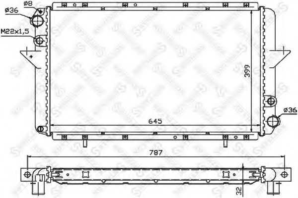 STELLOX 10-25239-SX Радиатор, охлаждение двигателя для RENAULT MASTER I (Рено Мастэр и) STELLOX 10-25239-SX Радиатор, охлаждение двигателя для RENAULT MASTER I (Рено Мастэр и)