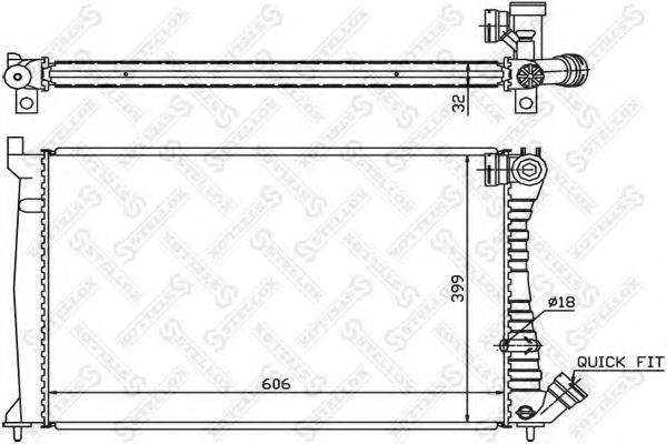 STELLOX 10-25276-SX Радиатор, охлаждение двигателя для CITROëN (Cитроëн) STELLOX 10-25276-SX Радиатор, охлаждение двигателя для CITROëN (Cитроëн)