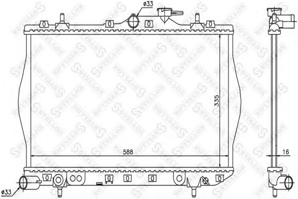 STELLOX 10-25279-SX Радиатор, охлаждение двигателя для HYUNDAI (Хендай) STELLOX 10-25279-SX Радиатор, охлаждение двигателя для HYUNDAI (Хендай)