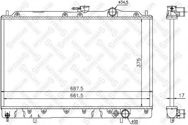 STELLOX 10-25370-SX Радиатор, охлаждение двигателя для MITSUBISHI ETERNA IV (Митсубиши/митсубиси Этэрна иv) STELLOX 10-25370-SX Радиатор, охлаждение двигателя для MITSUBISHI ETERNA IV (Митсубиши/митсубиси Этэрна иv)