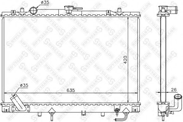 STELLOX 10-25398-SX Радиатор, охлаждение двигателя для MITSUBISHI CHALLENGER (Митсубиши/митсубиси Чаллэнгэр) STELLOX 10-25398-SX Радиатор, охлаждение двигателя для MITSUBISHI CHALLENGER (Митсубиши/митсубиси Чаллэнгэр)