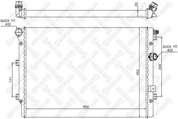 STELLOX 10-25412-SX Радиатор, охлаждение двигателя для SEAT (Сеат) STELLOX 10-25412-SX Радиатор, охлаждение двигателя для SEAT (Сеат)