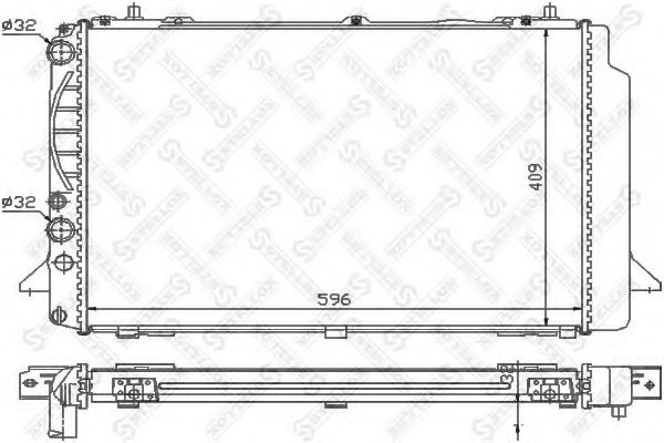 STELLOX 10-25537-SX Радиатор, охлаждение двигателя для AUDI 90 (Ауди 90) STELLOX 10-25537-SX Радиатор, охлаждение двигателя для AUDI 90 (Ауди 90)