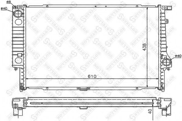 STELLOX 10-25547-SX Радиатор, охлаждение двигателя для BMW 7 (Бмв 7) STELLOX 10-25547-SX Радиатор, охлаждение двигателя для BMW 7 (Бмв 7)