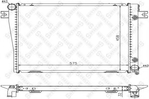 STELLOX 10-25548-SX Радиатор, охлаждение двигателя для BMW 5 (Бмв 5) STELLOX 10-25548-SX Радиатор, охлаждение двигателя для BMW 5 (Бмв 5)