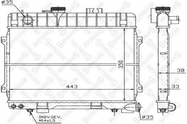 STELLOX 10-25561-SX Радиатор, охлаждение двигателя для BMW 3 (Бмв 3) STELLOX 10-25561-SX Радиатор, охлаждение двигателя для BMW 3 (Бмв 3)