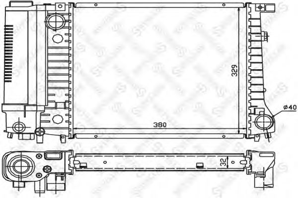 STELLOX 10-25566-SX Радиатор, охлаждение двигателя для BMW 3 (Бмв 3) STELLOX 10-25566-SX Радиатор, охлаждение двигателя для BMW 3 (Бмв 3)