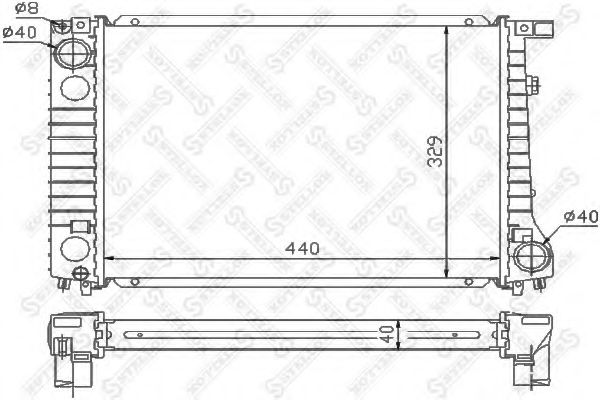 STELLOX 10-25586-SX Радиатор, охлаждение двигателя для BMW 5 (Бмв 5) STELLOX 10-25586-SX Радиатор, охлаждение двигателя для BMW 5 (Бмв 5)