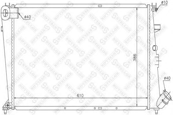 STELLOX 10-25651-SX Радиатор, охлаждение двигателя для CITROëN (Cитроëн) STELLOX 10-25651-SX Радиатор, охлаждение двигателя для CITROëN (Cитроëн)