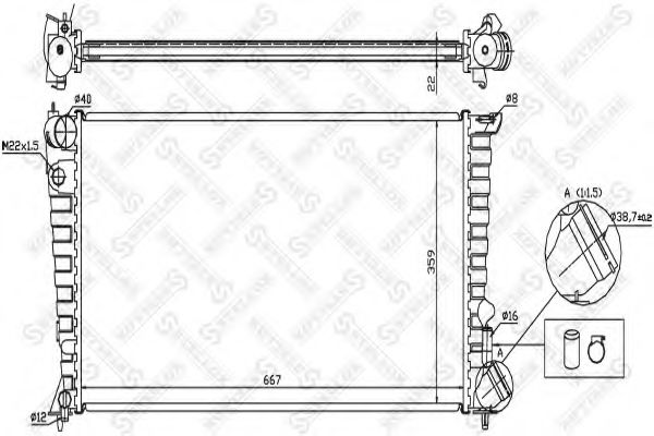 STELLOX 10-25654-SX Радиатор, охлаждение двигателя для PEUGEOT (Пежо) STELLOX 10-25654-SX Радиатор, охлаждение двигателя для PEUGEOT (Пежо)