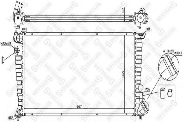 STELLOX 10-25658-SX Радиатор, охлаждение двигателя для PEUGEOT (Пежо) STELLOX 10-25658-SX Радиатор, охлаждение двигателя для PEUGEOT (Пежо)