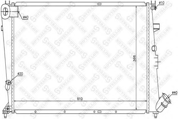 STELLOX 10-25677-SX Радиатор, охлаждение двигателя для CITROëN (Cитроëн) STELLOX 10-25677-SX Радиатор, охлаждение двигателя для CITROëN (Cитроëн)