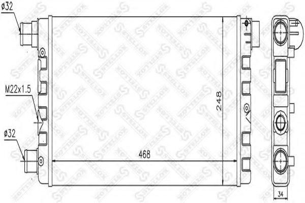 STELLOX 10-25740-SX Радиатор, охлаждение двигателя для FIAT SEICENTO / 600 (Фиат Сэиcэнто / 600) STELLOX 10-25740-SX Радиатор, охлаждение двигателя для FIAT SEICENTO / 600 (Фиат Сэиcэнто / 600)