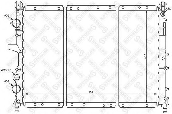 STELLOX 10-25753-SX Радиатор, охлаждение двигателя для FIAT TEMPRA (Фиат Тэмпра) STELLOX 10-25753-SX Радиатор, охлаждение двигателя для FIAT TEMPRA (Фиат Тэмпра)