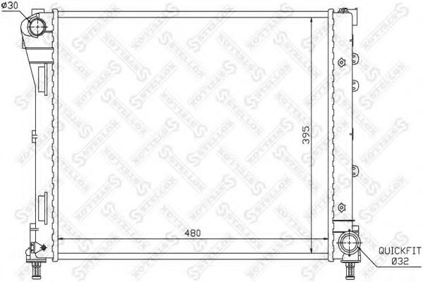 STELLOX 10-25773-SX Радиатор, охлаждение двигателя для FIAT 500 C (Фиат 500 c) STELLOX 10-25773-SX Радиатор, охлаждение двигателя для FIAT 500 C (Фиат 500 c)