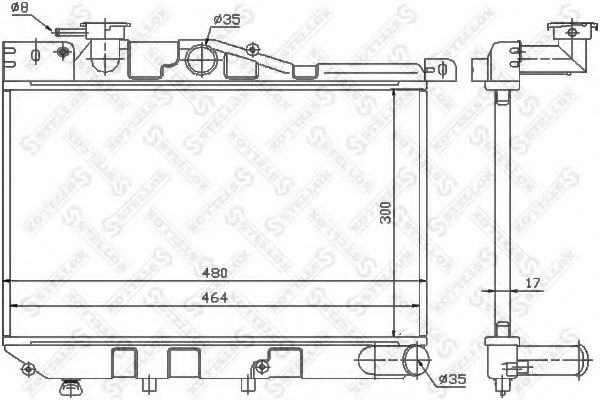 STELLOX 10-25856-SX Радиатор, охлаждение двигателя для MAZDA GLC II (Мазда Глc 2) STELLOX 10-25856-SX Радиатор, охлаждение двигателя для MAZDA GLC II (Мазда Глc 2)
