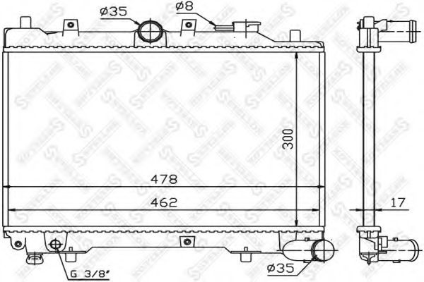 STELLOX 10-25865-SX Радиатор, охлаждение двигателя для MAZDA 323 III (Мазда 323 3) STELLOX 10-25865-SX Радиатор, охлаждение двигателя для MAZDA 323 III (Мазда 323 3)