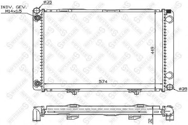 STELLOX 10-25914-SX Радиатор, охлаждение двигателя для MERCEDESBENZ (Мерседес бенц) STELLOX 10-25914-SX Радиатор, охлаждение двигателя для MERCEDESBENZ (Мерседес бенц)