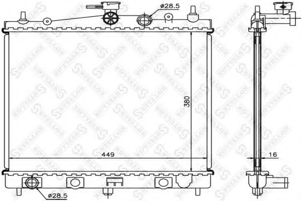 STELLOX 10-25973-SX Радиатор, охлаждение двигателя для NISSAN MARCH III (Ниссан Марч 3) STELLOX 10-25973-SX Радиатор, охлаждение двигателя для NISSAN MARCH III (Ниссан Марч 3)
