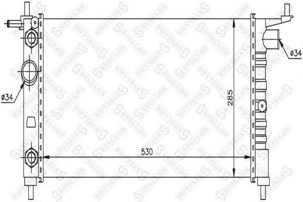 STELLOX 10-26072-SX Радиатор, охлаждение двигателя 