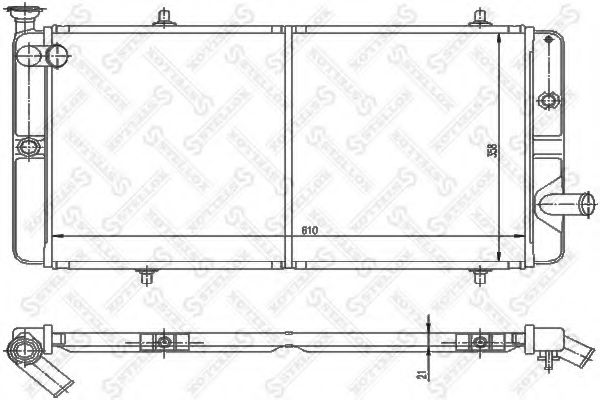 STELLOX 10-26091-SX Радиатор, охлаждение двигателя для PEUGEOT 309 II (Пежо 309 2) STELLOX 10-26091-SX Радиатор, охлаждение двигателя для PEUGEOT 309 II (Пежо 309 2)