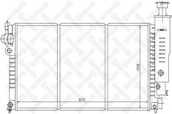 STELLOX 10-26100-SX Радиатор, охлаждение двигателя 