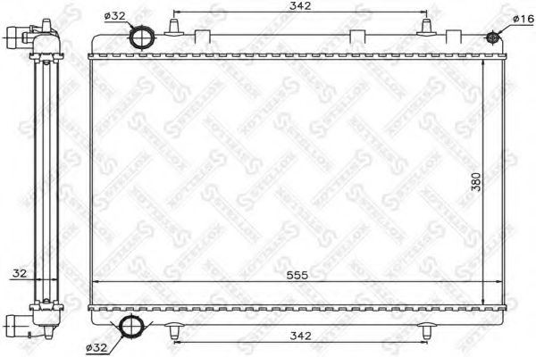 STELLOX 10-26121-SX Радиатор, охлаждение двигателя для CITROëN (Cитроëн) STELLOX 10-26121-SX Радиатор, охлаждение двигателя для CITROëN (Cитроëн)