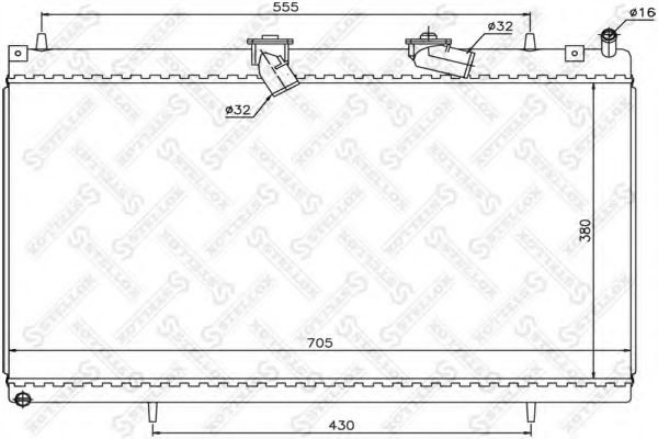 STELLOX 10-26126-SX Радиатор, охлаждение двигателя 