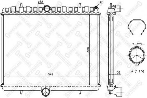 STELLOX 10-26127-SX Радиатор, охлаждение двигателя для PEUGEOT (Пежо) STELLOX 10-26127-SX Радиатор, охлаждение двигателя для PEUGEOT (Пежо)